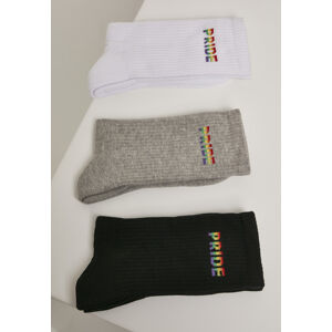 Mr. Tee Pride Socks 3-Pack wht/gry/blk - 39–42