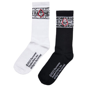 Mr. Tee Ramones Skull Socks 2-Pack black/white - 35–38
