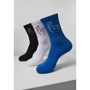 Mr. Tee Salty Socks 3-Pack black/white/blue - 43–46