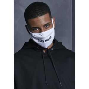 Mr. Tee Stay Home  Face Mask white - UNI