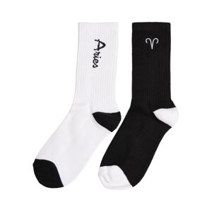 Mr. Tee Zodiac Socks 2-Pack black/white aries - 47–50