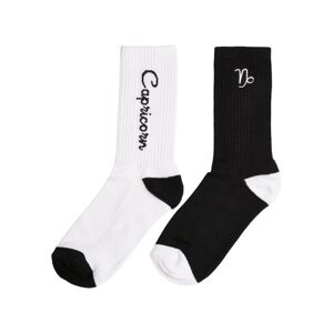 Mr. Tee Zodiac Socks 2-Pack black/white capricorn - 35–38
