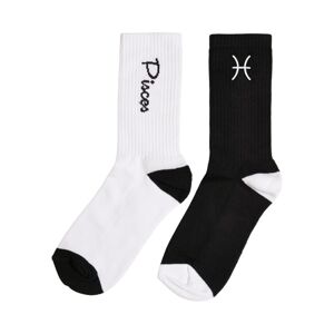 Mr. Tee Zodiac Socks 2-Pack black/white pisces - 39–42