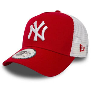 New Era 9Forty Trucker Clean NY Yankees Scarlet Red - UNI
