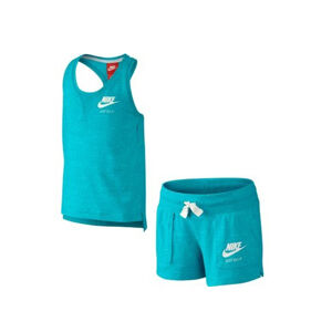 KIDS Nike Gym Vitage Tank And Shorts Set Little Girls turquiose 728841-418 - S