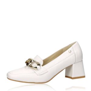 Olivia shoes dámske kožené poltopánky - biele - 39