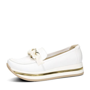 Olivia shoes dámske kožené poltopánky - biele - 41