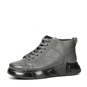 Robel pánske kožené členkové topánky na zips - šedé - 44