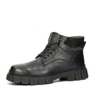 Robel pánske zimné členkové topánky na zips - čierne - 42