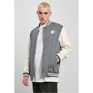 Starter College Fleece Jacket heavymetal/palewhite - XL