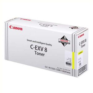 Canon originál toner CEXV8, yellow, 25000str., 7626A002, Canon iR-C, CLC-3200, 2620N, O, žltá