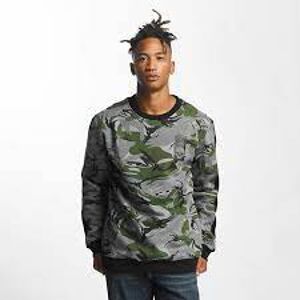 Thug Life Simple Sweat Shirt Black Camouflage - XL