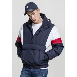 Urban Classics 3 Tone Pull Over Jacket navy/white/fire red - XXL
