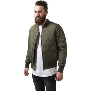 Urban Classics Basic Quilt Bomber Jacket olive - XL