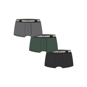Urban Classics Boxer Shorts 3-Pack grey+darkgreen+black - M