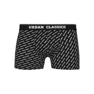 Urban Classics Boxer Shorts 5-Pack bur/dkblu+wht/blk+wht+aop+blk - XXL