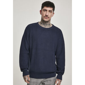 Urban Classics Cardigan Stitch Sweater midnightnavy - S