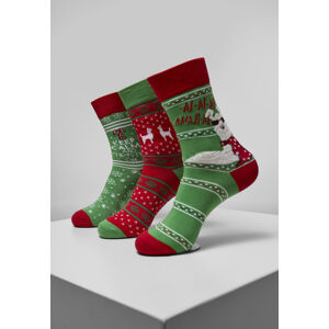 Urban Classics Christmas Lama Socks 3-Pack multicolor - 43–46
