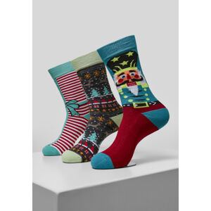 Urban Classics Christmas Nutcracker Socks 3-Pack multicolor - 43–46