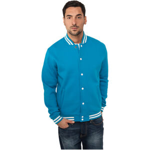 Urban Classics College Sweatjacket turquoise - XS