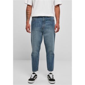 Urban Classics Cropped Tapered Jeans middeepblue - 36