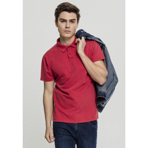 Urban Classics Garment Dye Pique Poloshirt red - M