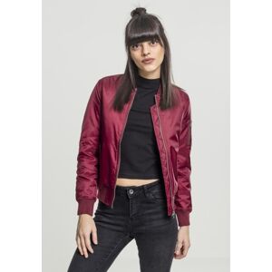 Urban Classics Ladies Basic Bomber Jacket burgundy - S