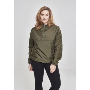 Urban Classics Ladies Basic Pull Over Jacket dark olive - XL