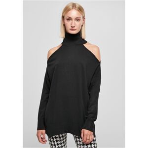 Urban Classics Ladies Cold Shoulder Turtelneck Sweater black - M