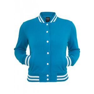 Urban Classics Ladies College Sweatjacket turquoise - M