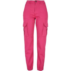 Urban Classics Ladies Cotton Twill Utility Pants hibiskus pink - 28
