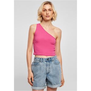 Urban Classics Ladies Cropped Asymmetric Top brightviolet - S