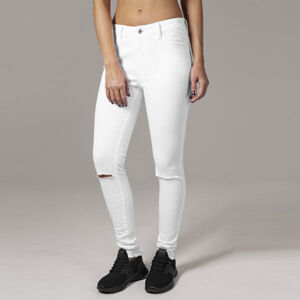 Urban Classics Ladies Cut Knee Pants white - 27