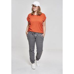Urban Classics Ladies Extended Shoulder Tee rust orange - XL
