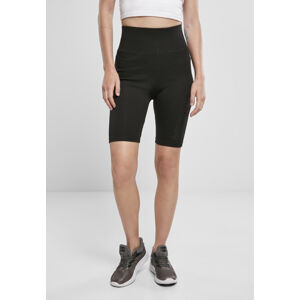 Urban Classics Ladies High Waist Branded Cycle Shorts black/black - XS