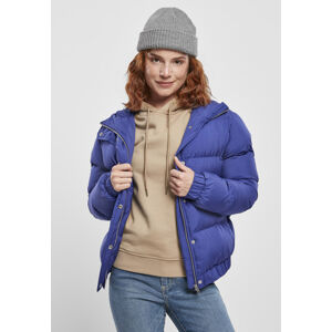 Urban Classics Ladies Hooded Puffer Jacket bluepurple - XS
