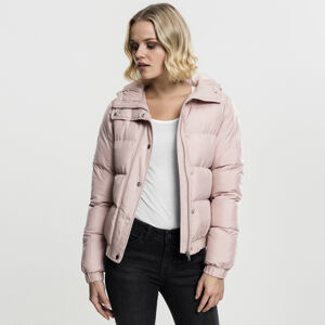 Dámska bunda Urban Classics Ladies Hooded Puffer Jacket lightrose - XL
