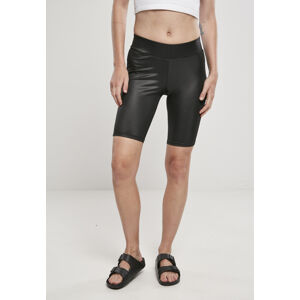 Urban Classics Ladies Imitation Leather Cycle Shorts black - 5XL
