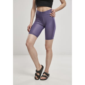 Urban Classics Ladies Imitation Leather Cycle Shorts darkduskviolet - XL