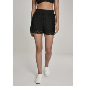 Urban Classics Ladies Laces Shorts black - XS