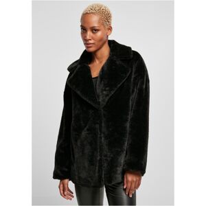 Urban Classics Ladies Lapel Teddy Jacket black - XL