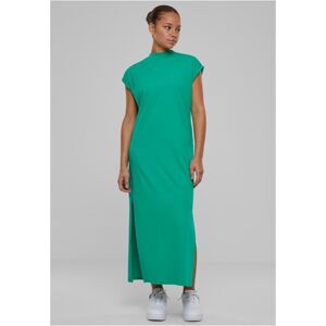 Urban Classics Ladies Long Extended Shoulder Dress ferngreen - M