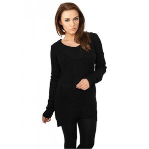 Urban Classics Ladies Long Wideneck Sweater black - S