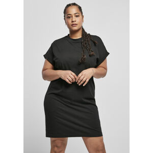 Urban Classics Ladies Organic Cotton Cut On Sleeve Tee Dress black - XXL