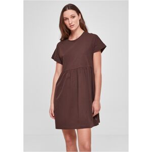 Urban Classics Ladies Organic Empire Valance Tee Dress brown - XL
