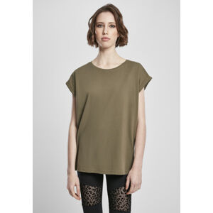 Urban Classics Ladies Organic Extended Shoulder Tee olive - XS