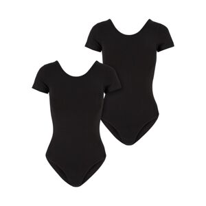 Urban Classics Ladies Organic Stretch Jersey Body 2-Pack black+black - 5XL