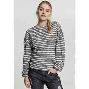 Urban Classics Ladies Oversize Stripe Pullover black/white - L
