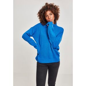 Urban Classics Ladies Oversize Turtleneck Sweater brightblue - XS