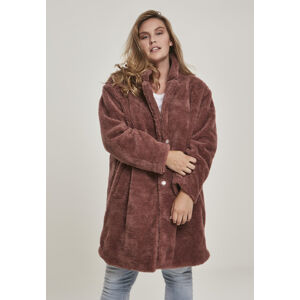 Urban Classics Ladies Oversized Sherpa Coat darkrose - M